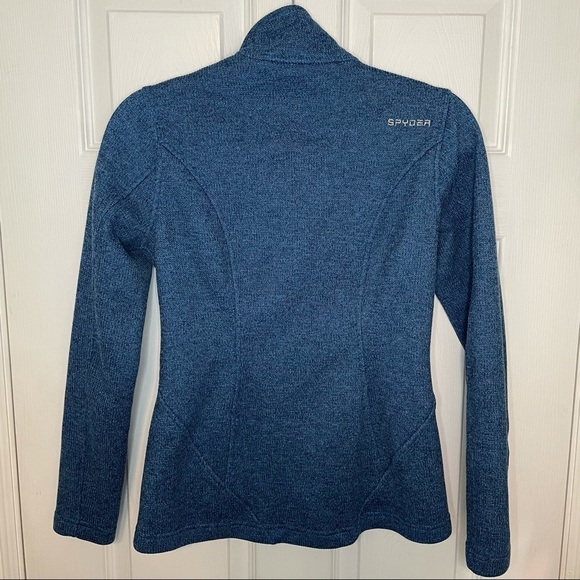 𝅺SPYDER Blue Fleece Zip Up Sweater Jacket Small - Picture 2 of 6